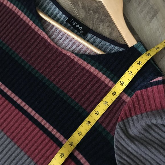 NWOT Retro Striped Shirt Dress - Picture 14 of 16